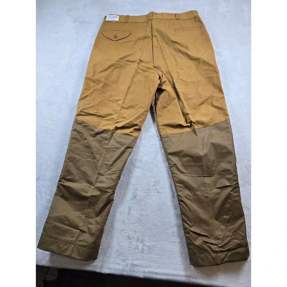 Vintage Winchester Trailblazer Hunting Pants Mens 34x29 Tan Canvas Brush Guard